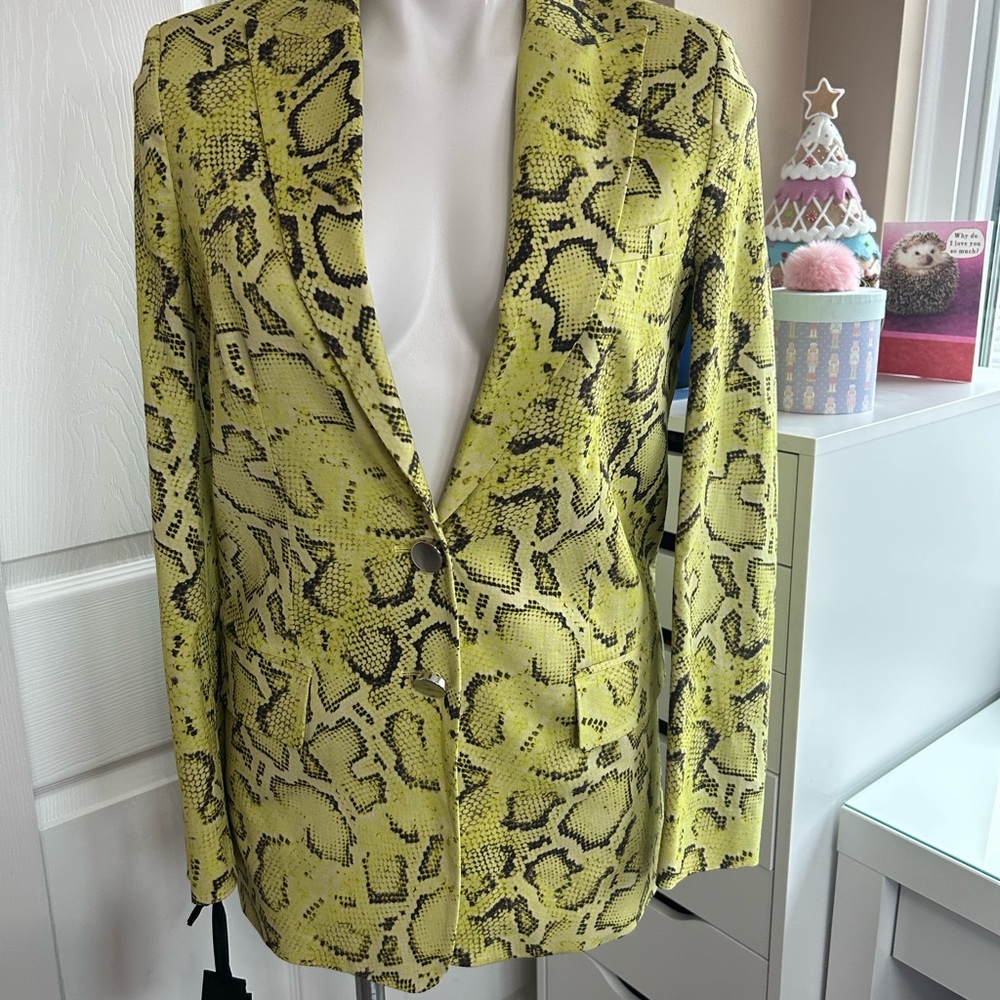 Pinko Yellow Snakeskin Print As Seen On Adrienne Bailon - Picture 6 of 11